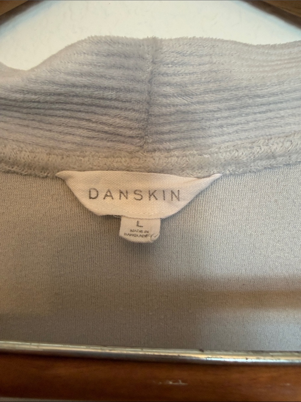 Danskin Light Gray Open-Front Long Robe Cardigan - Picture 2 of 5
